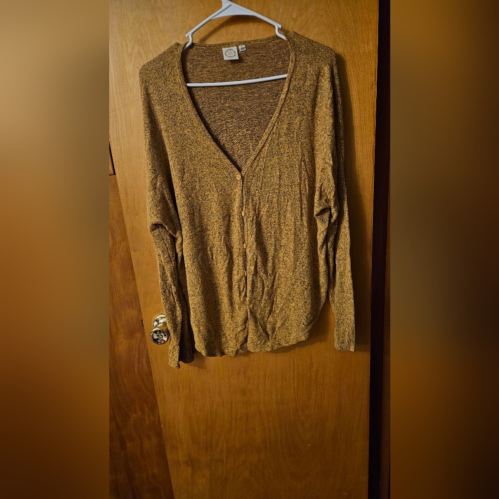 Mustard Button Down Cartigan